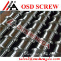 Bimetallic single extrusion screw barrel for extruder machine